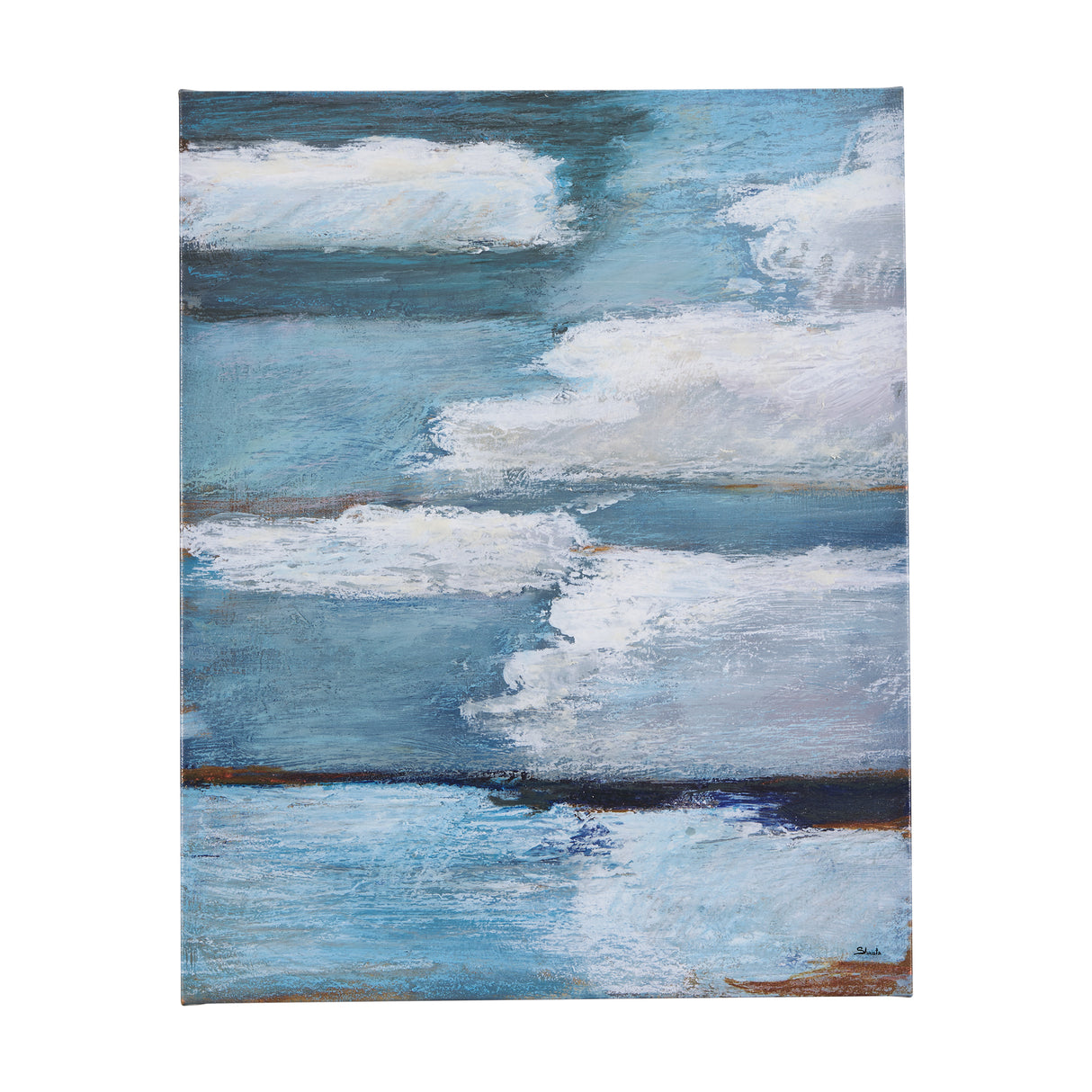 Cloud Bay II by Mercana Studio a Hand Embellished Textured Canvas from Mercana - Luna Furniture