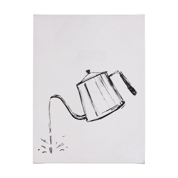 Gooseneck Kettle by Mercana Studio a Hand Embellished Textured Canvas