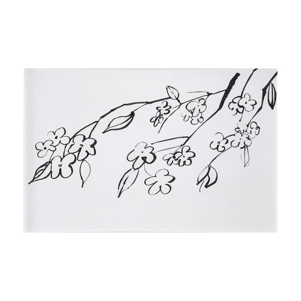 Blossoming Cherry Branch by Mercana Studio a Hand Embellished Textured Canvas