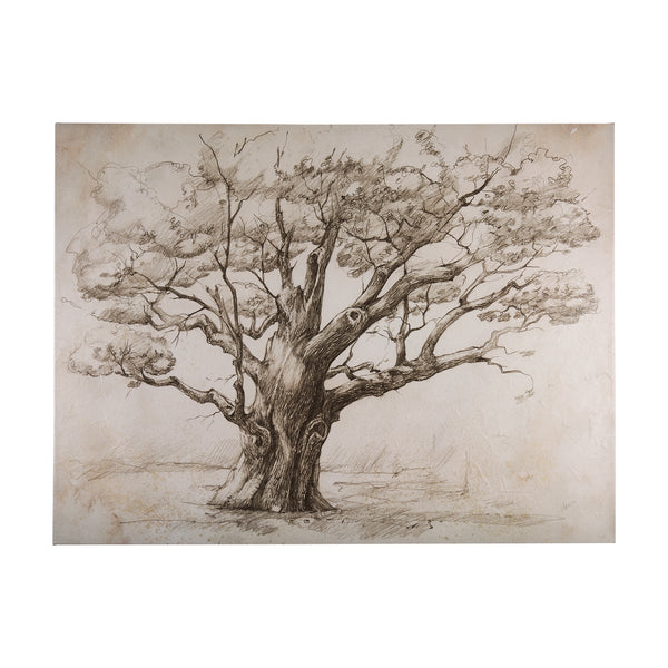 Secret Life of Tree by Mercana Studio a Hand Embellished Textured Canvas