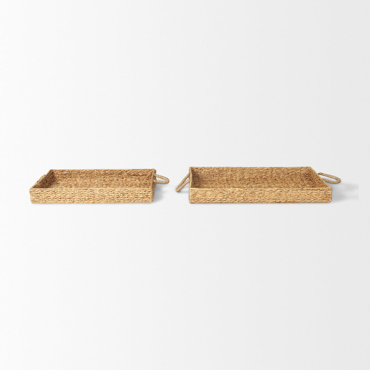 Hona Set of 2 Large Recatangular Nesting Water Hyacinth Trays from Mercana - Luna Furniture