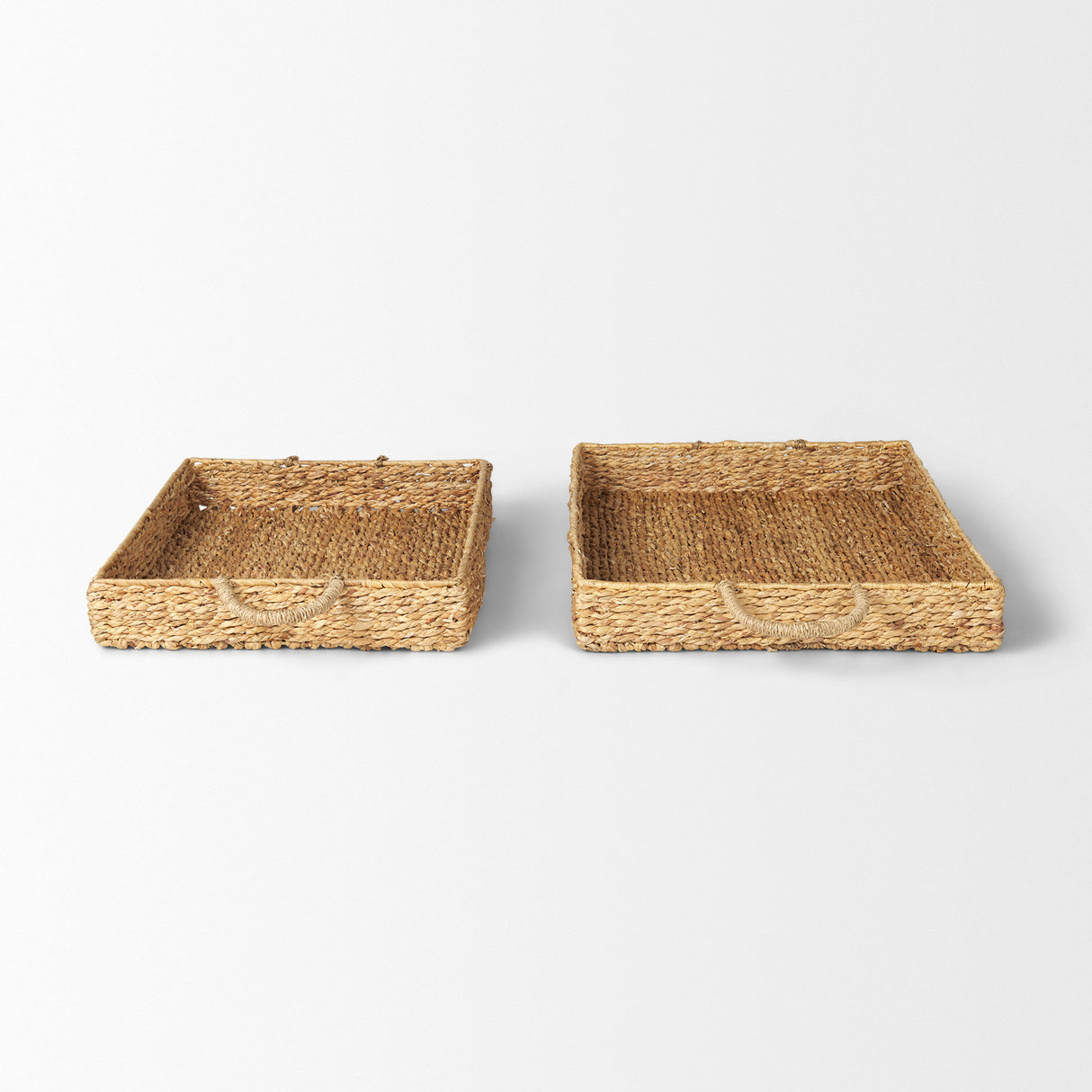 Hona Set of 2 Large Recatangular Nesting Water Hyacinth Trays from Mercana - Luna Furniture