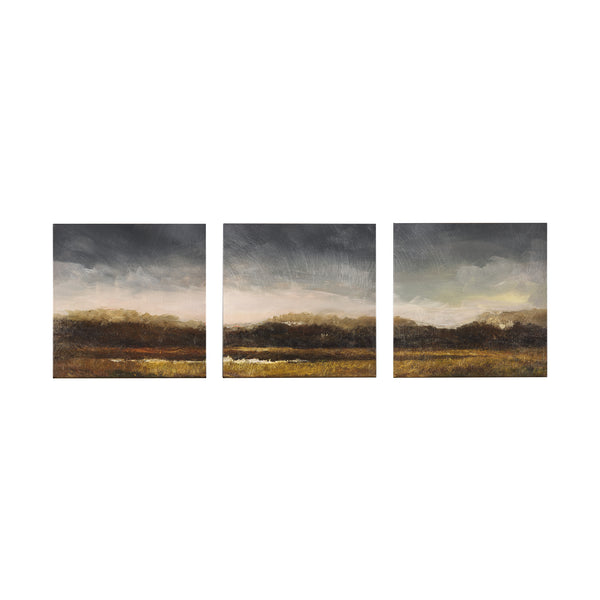 Rainy Landscape by Mercana Studio a Hand Embellished Textured Canvas