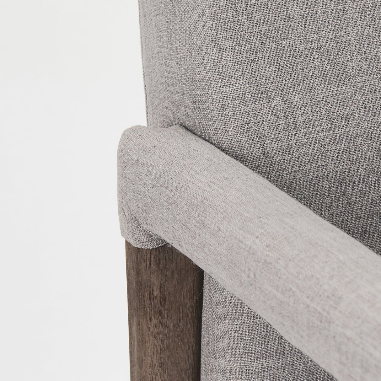 Palisades Grey Fabric Wrap Brown Wooden Frame Dining Chair from Mercana - Luna Furniture