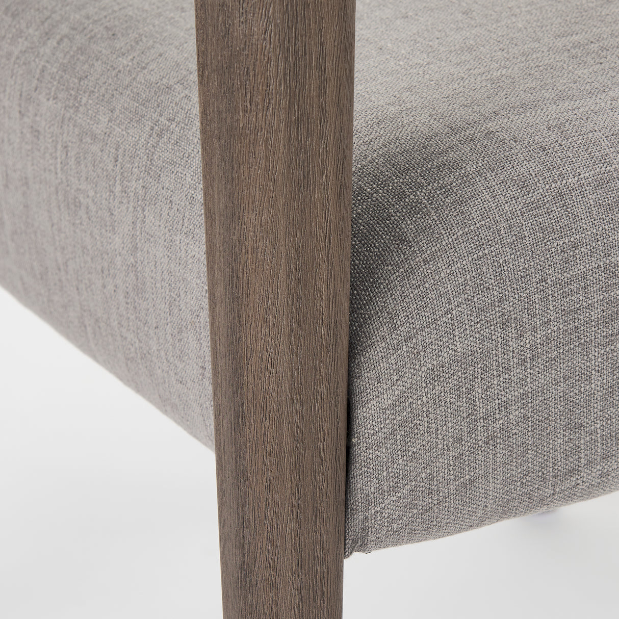 Palisades Grey Fabric Wrap Brown Wooden Frame Dining Chair from Mercana - Luna Furniture