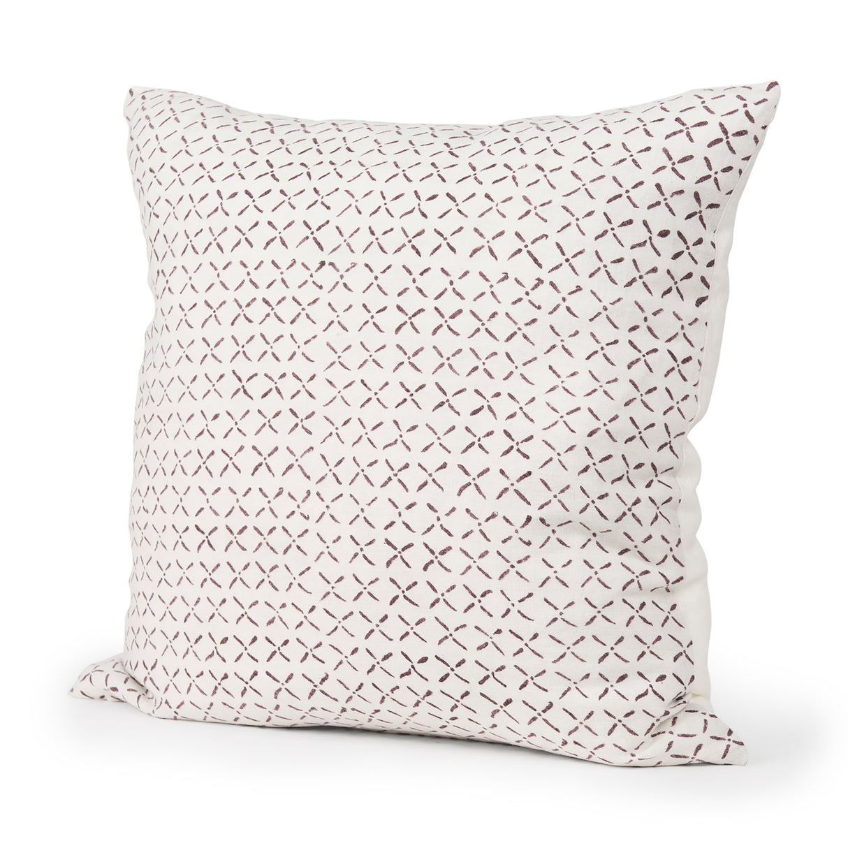 Jayden Cream w/ Merlot Print Linen Square Decorative Pillow Cover from Mercana - Luna Furniture
