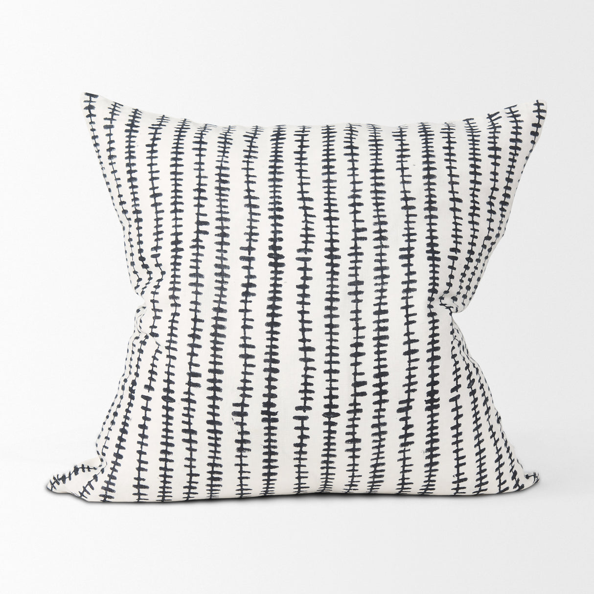 Jenna Cream w/ Black Print Linen Square Decorative Pillow Cover from Mercana - Luna Furniture