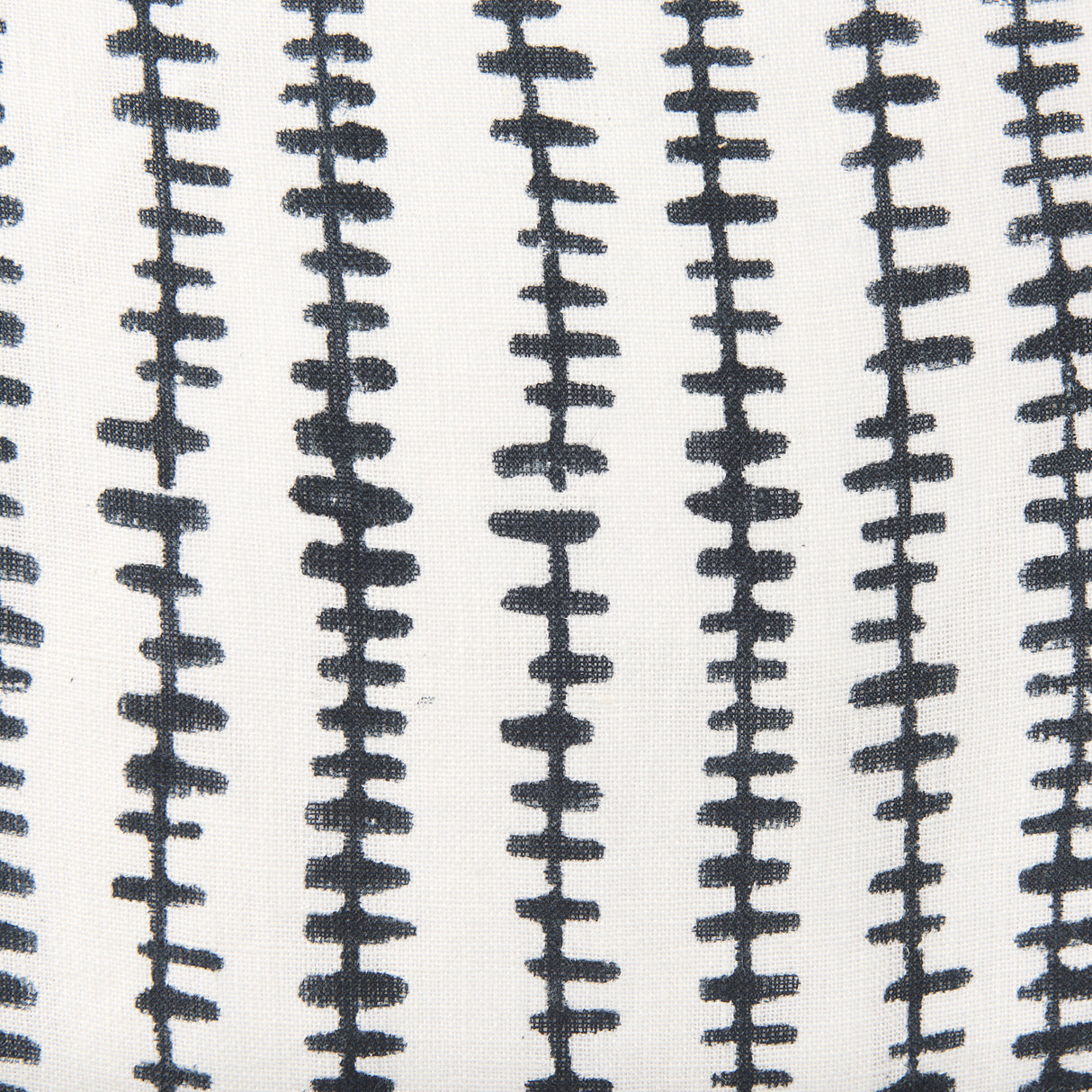 Jenna Cream w/ Black Print Linen Square Decorative Pillow Cover from Mercana - Luna Furniture