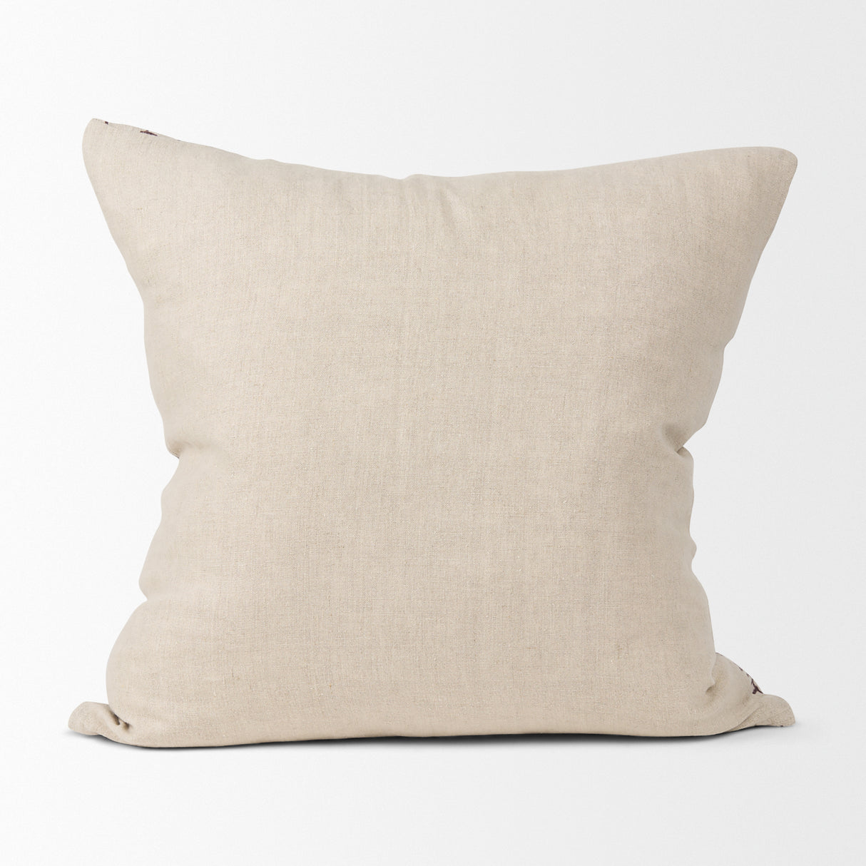 Jenna Beige w/ Merlot Print Linen Square Decorative Pillow Cover from Mercana - Luna Furniture