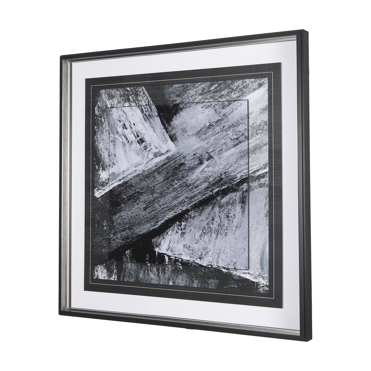 Black Composition I by Mercana Studio Hand Embellished Textured Framed Art Print Matted under Glass from Mercana - Luna Furniture