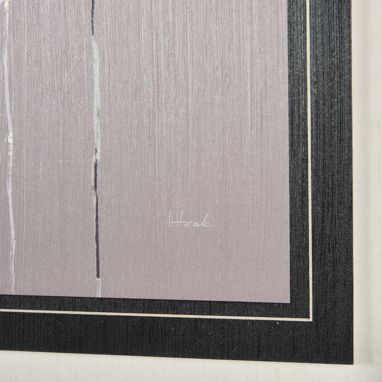Rain of Feather Warm Gray by Mercana Studio Hand Embellished Framed Art Print Matted under Glass from Mercana - Luna Furniture