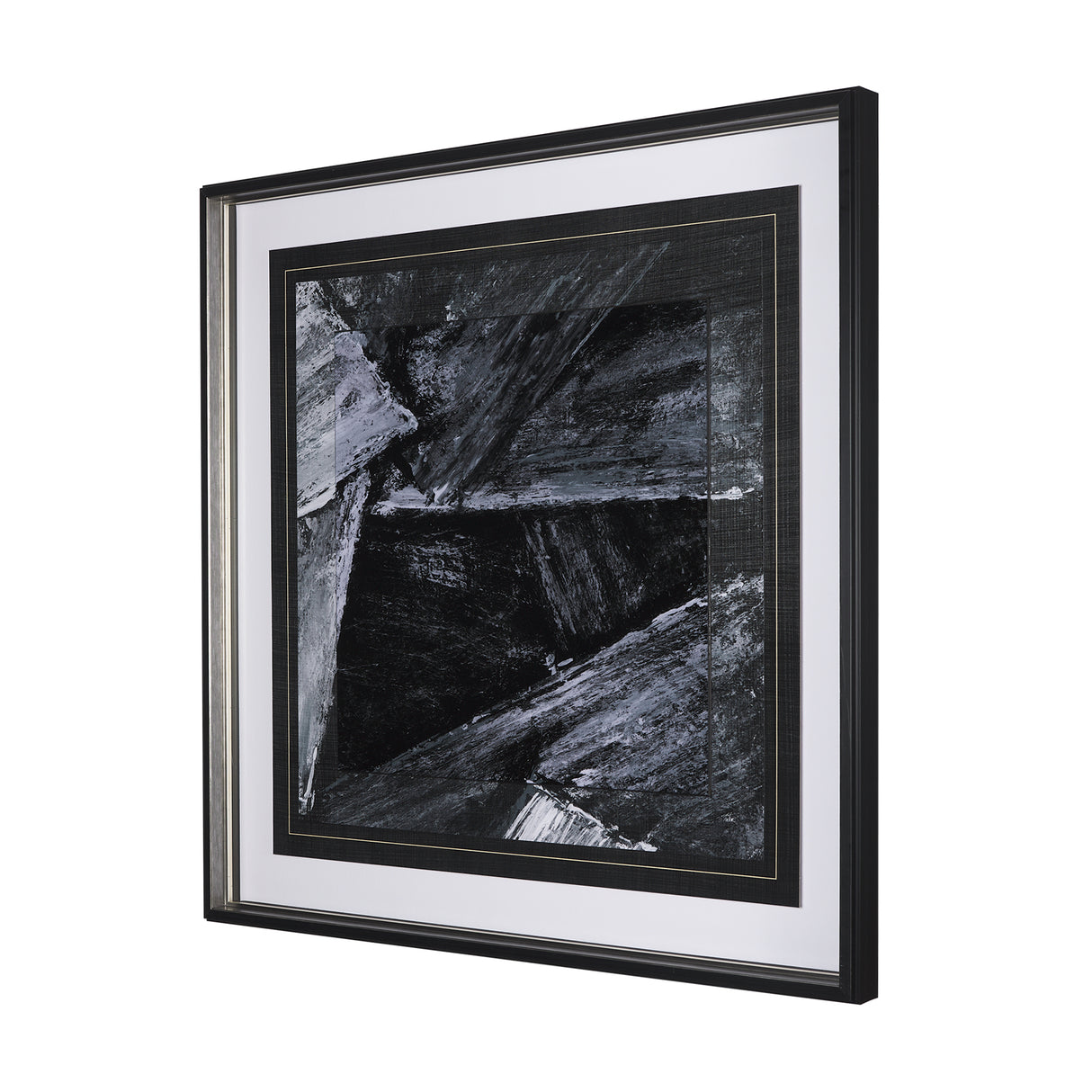 Black Composition II by Mercana Studio Hand Embellished Textured Framed Art Print Matted under Glass from Mercana - Luna Furniture