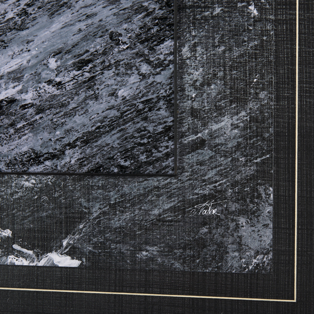 Black Composition II by Mercana Studio Hand Embellished Textured Framed Art Print Matted under Glass from Mercana - Luna Furniture