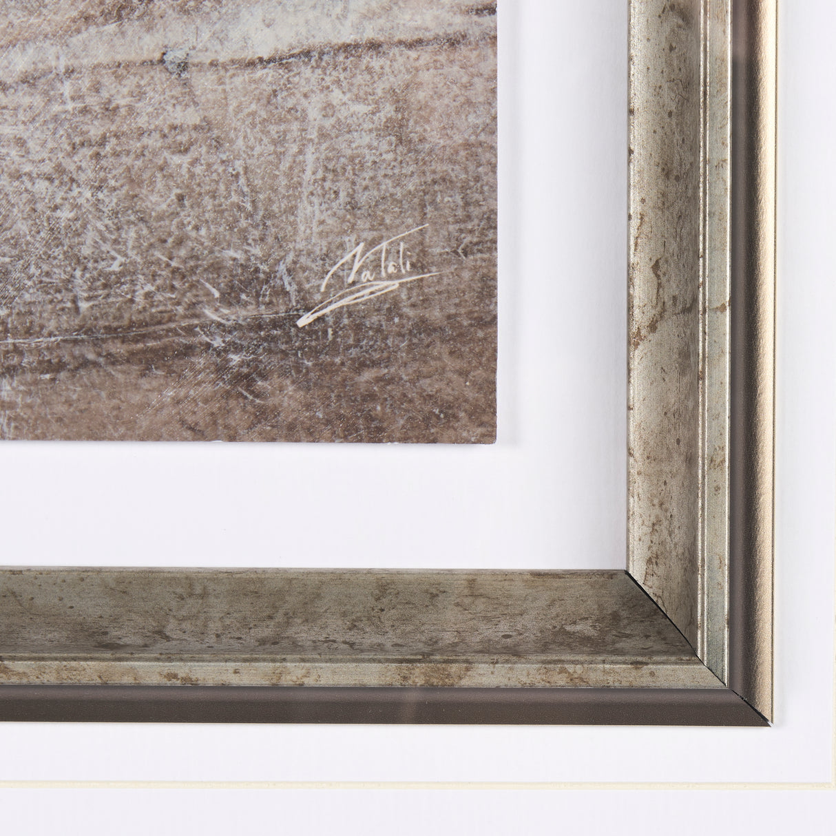 Black Strokes I by Mercana Studio a Hand Embellished Textured Framed Art Print Matted under Glass from Mercana - Luna Furniture