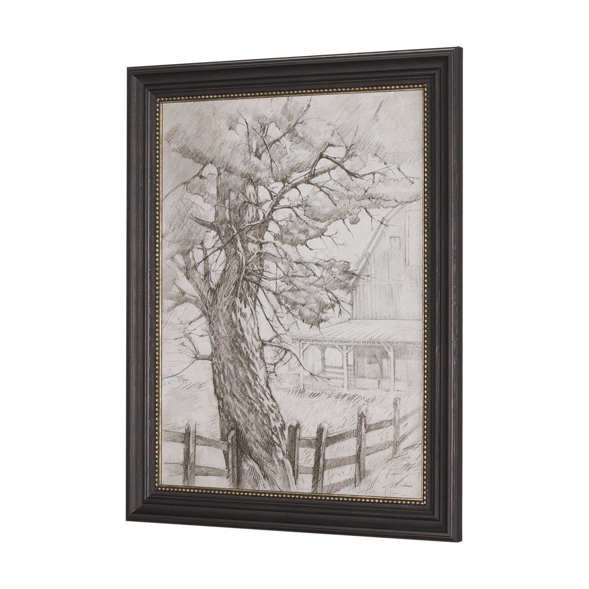 Old West Collection I ( Farm view) by Mercana Studio a Hand Embellished Textured Framed Art Print from Mercana - Luna Furniture