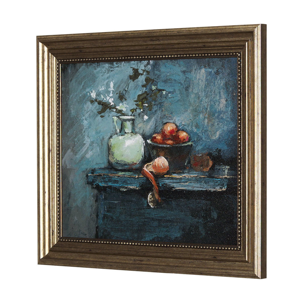 Still Life with Tangerine by Mercana Studio a Hand Embellished Textured Framed Art Print from Mercana - Luna Furniture