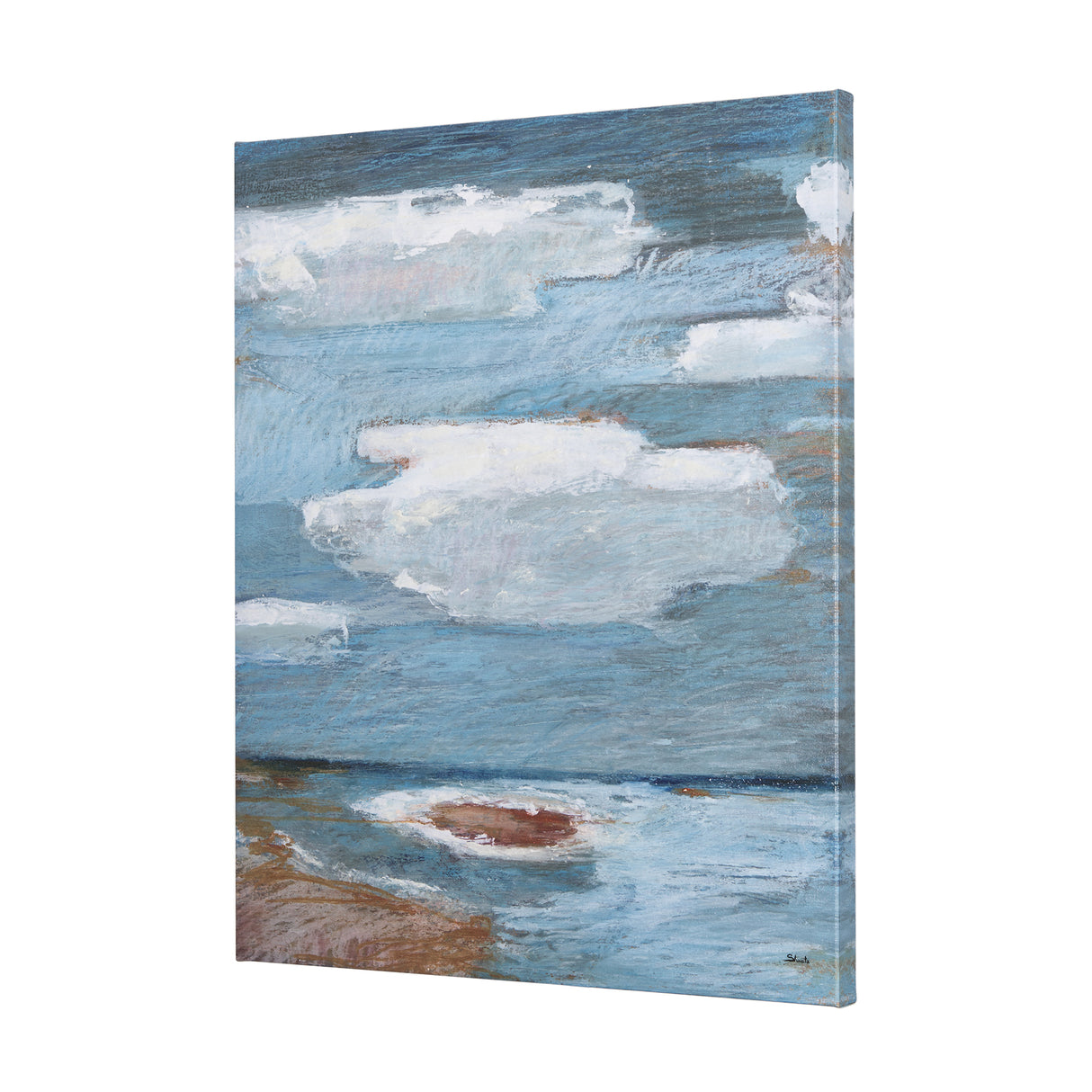 Cloud Bay I by Mercana Studio a Hand Embellished Textured Canvas from Mercana - Luna Furniture