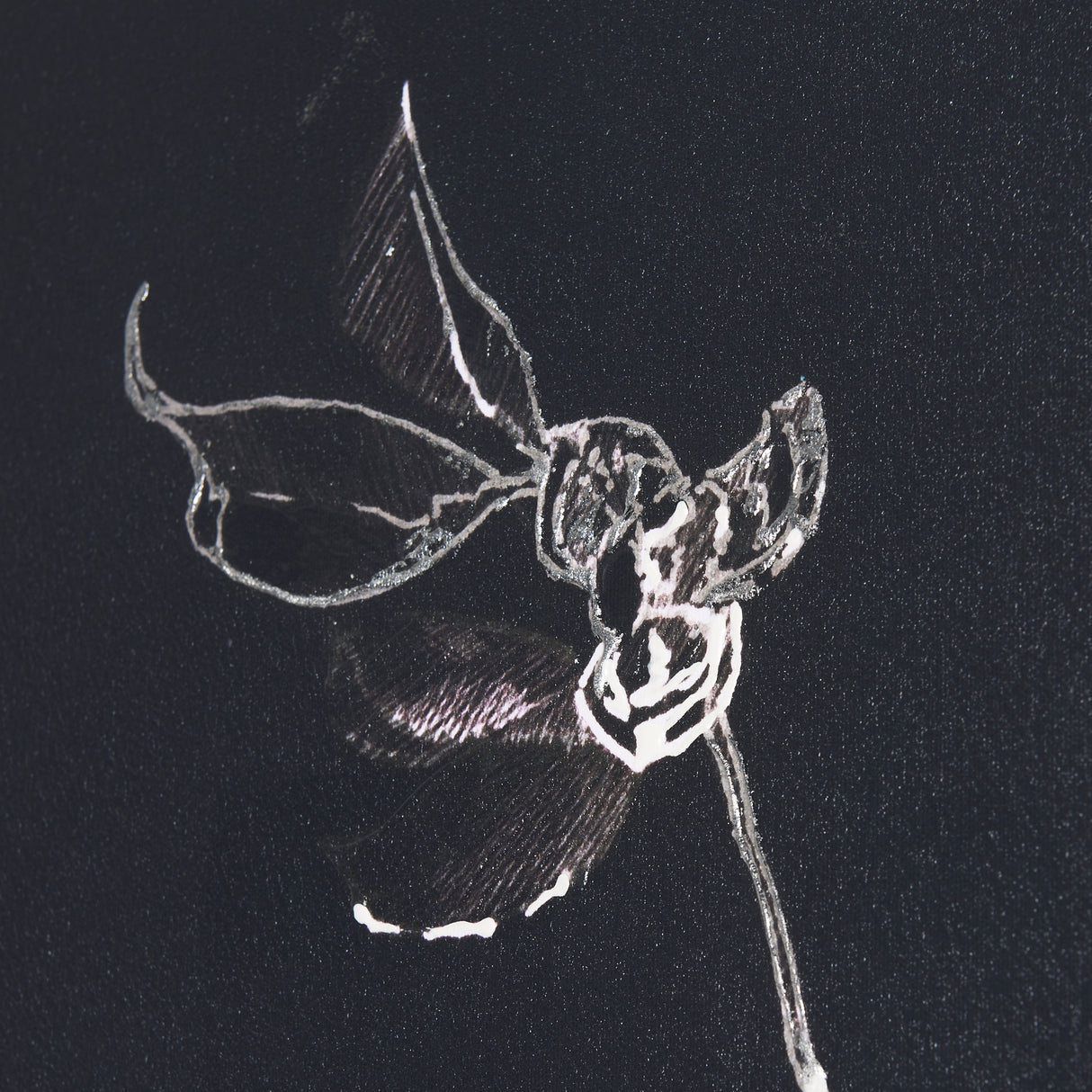Ikebana Dark II by Mercana Studio a Hand Embellished Textured Canvas from Mercana - Luna Furniture