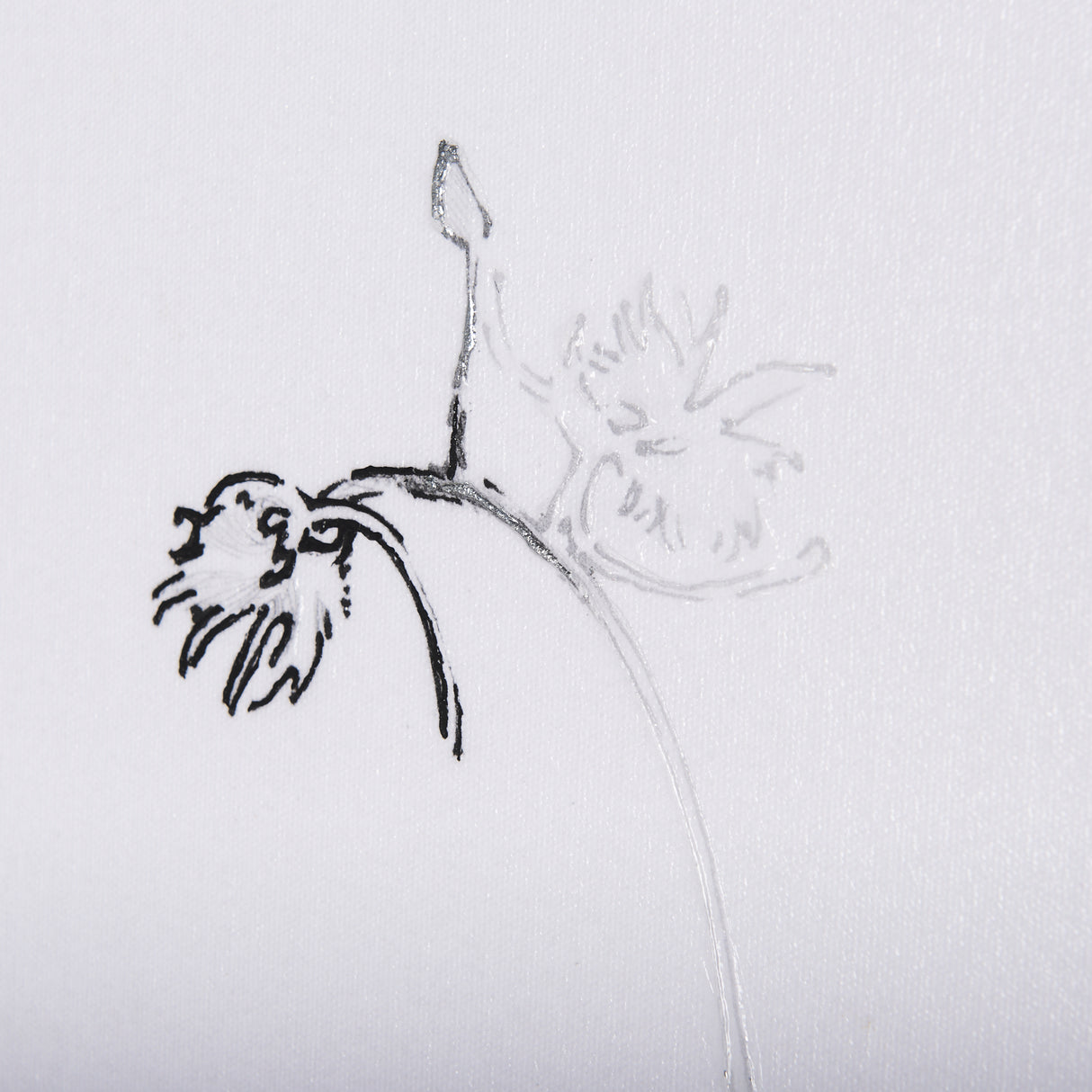 Ikebana Light II by Mercana Studio a Hand Embellished Textured Canvas from Mercana - Luna Furniture