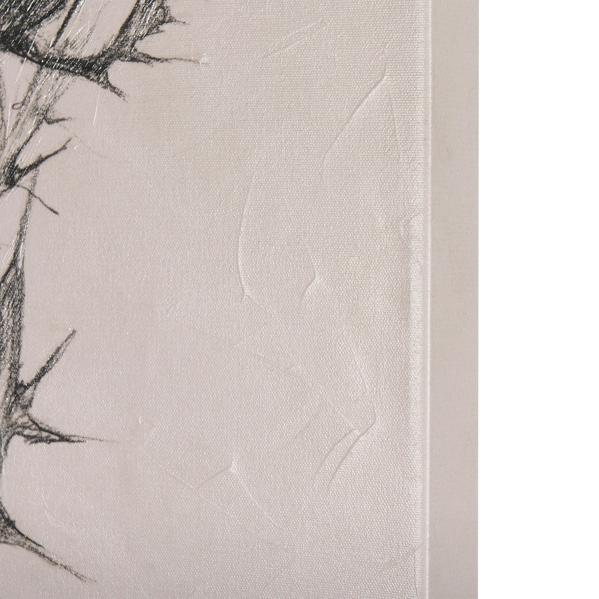 Thistle With Bumblebee Drawing IV by Mercana Studio a Hand Embellished Textured Canvas from Mercana - Luna Furniture