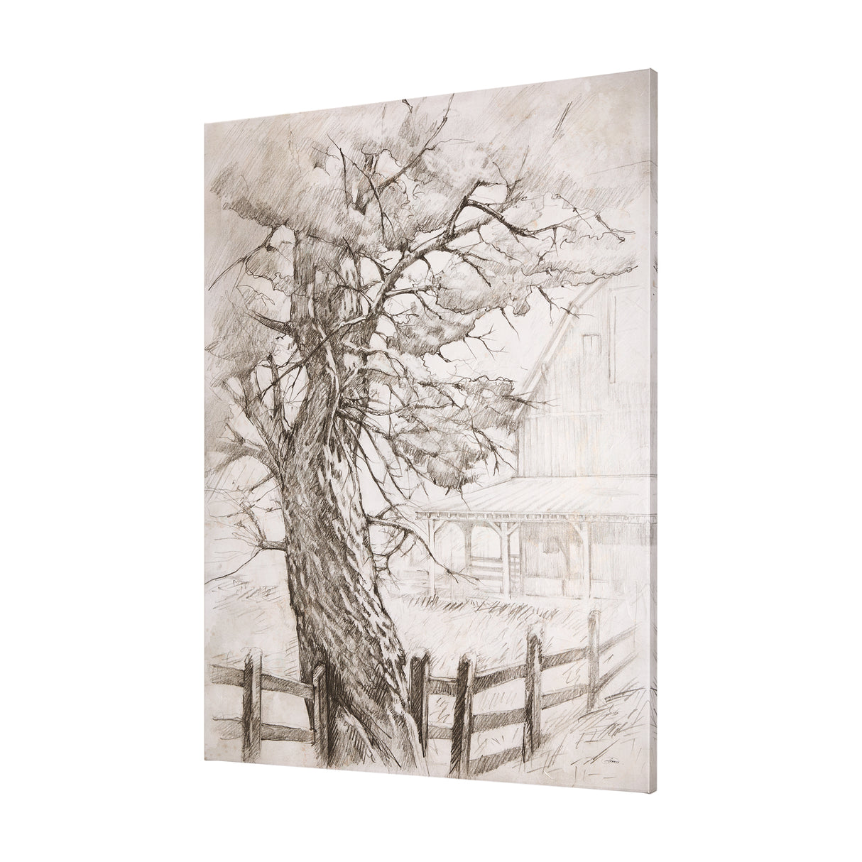 Old West Collection I ( Farm view) by Mercana Studio a Hand Embellished Textured Canvas from Mercana - Luna Furniture