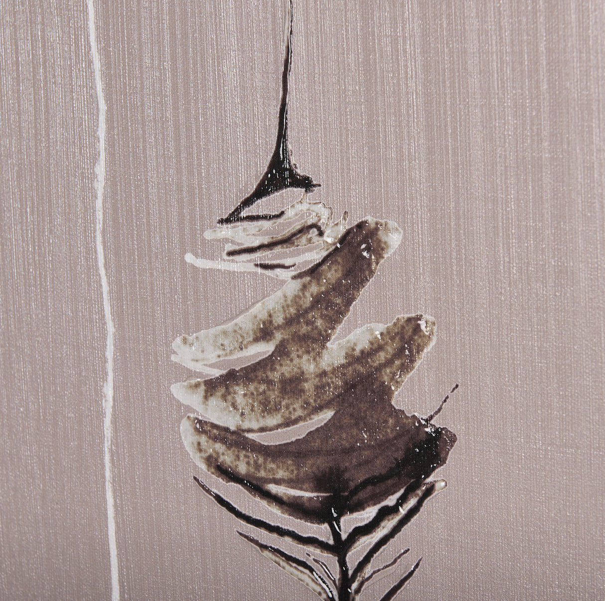 Rain of Feather Warm Gray by Mercana Studio a Hand Embellished Textured Canvas from Mercana - Luna Furniture