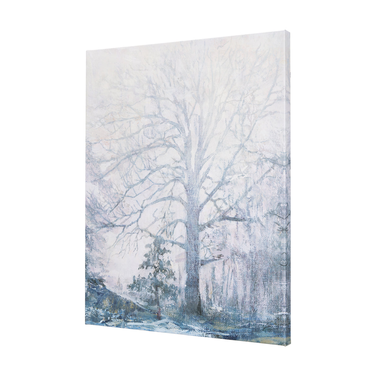 A Fresh Winter Morning I by Mercana Studio a Hand Embellished Textured Canvas from Mercana - Luna Furniture