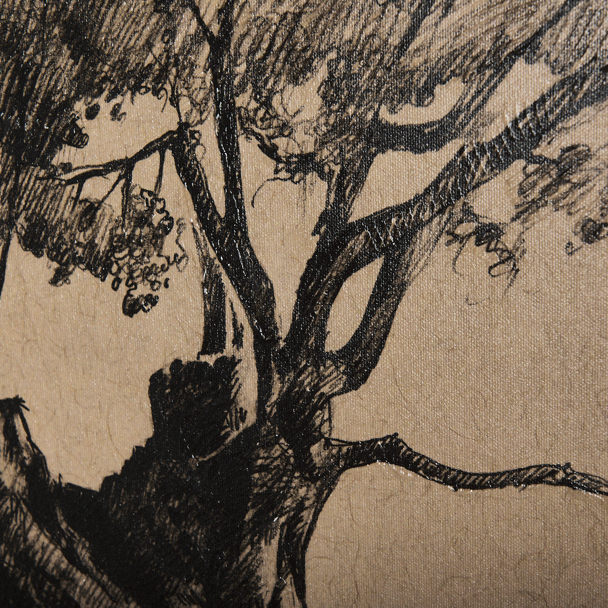 Tree Drawing I by Mercana Studio a Hand Embellished Textured Canvas from Mercana - Luna Furniture