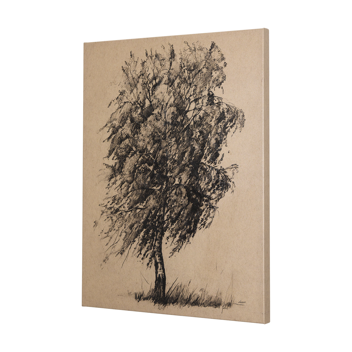 Tree Drawing II by Mercana Studio a Hand Embellished Textured Canvas from Mercana - Luna Furniture