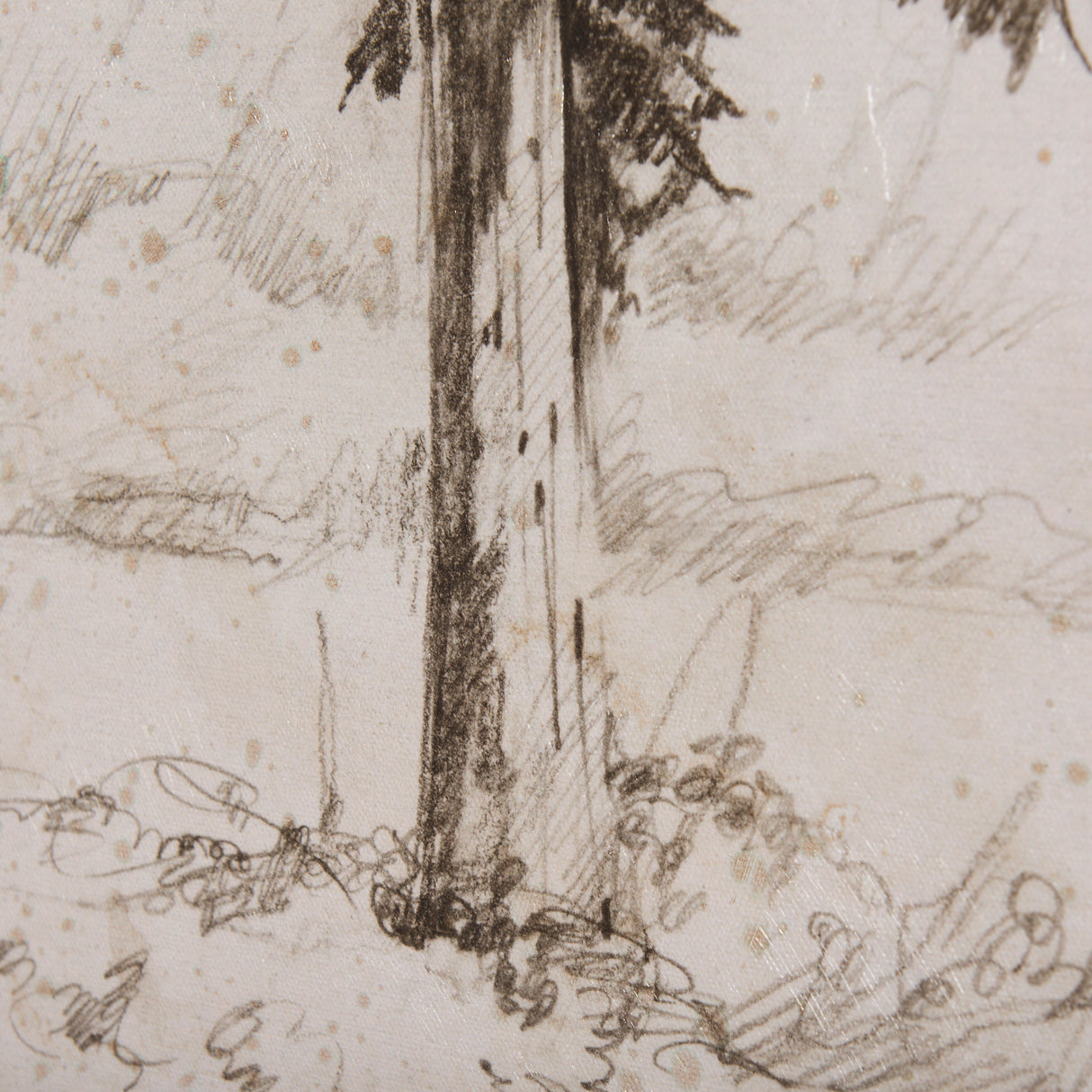 Westcoast Tree Drawing II by Mercana Studio a Hand Embellished Textured Canvas from Mercana - Luna Furniture