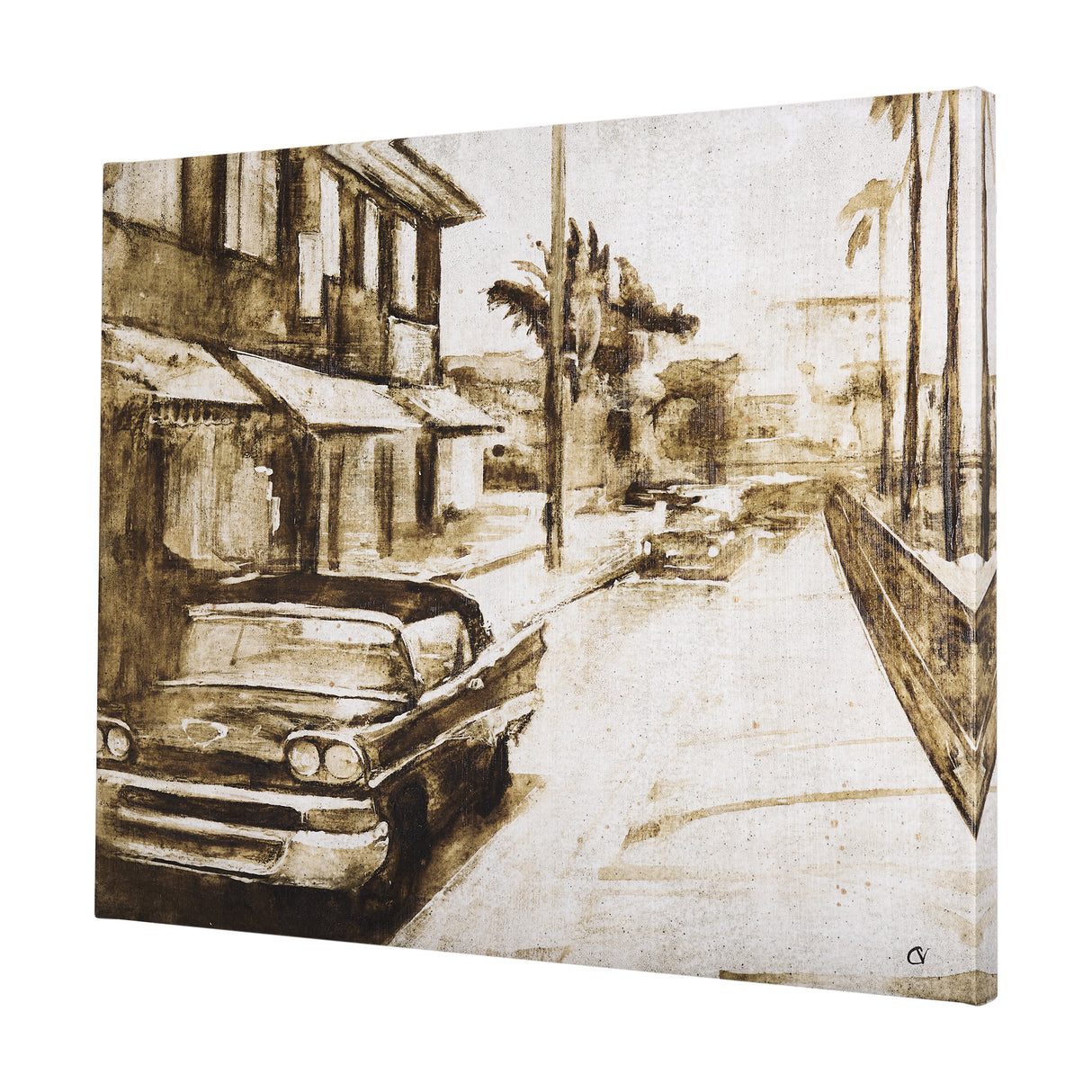 Vintage Car Picture I by Mercana Studio a Hand Embellished Textured Canvas from Mercana - Luna Furniture
