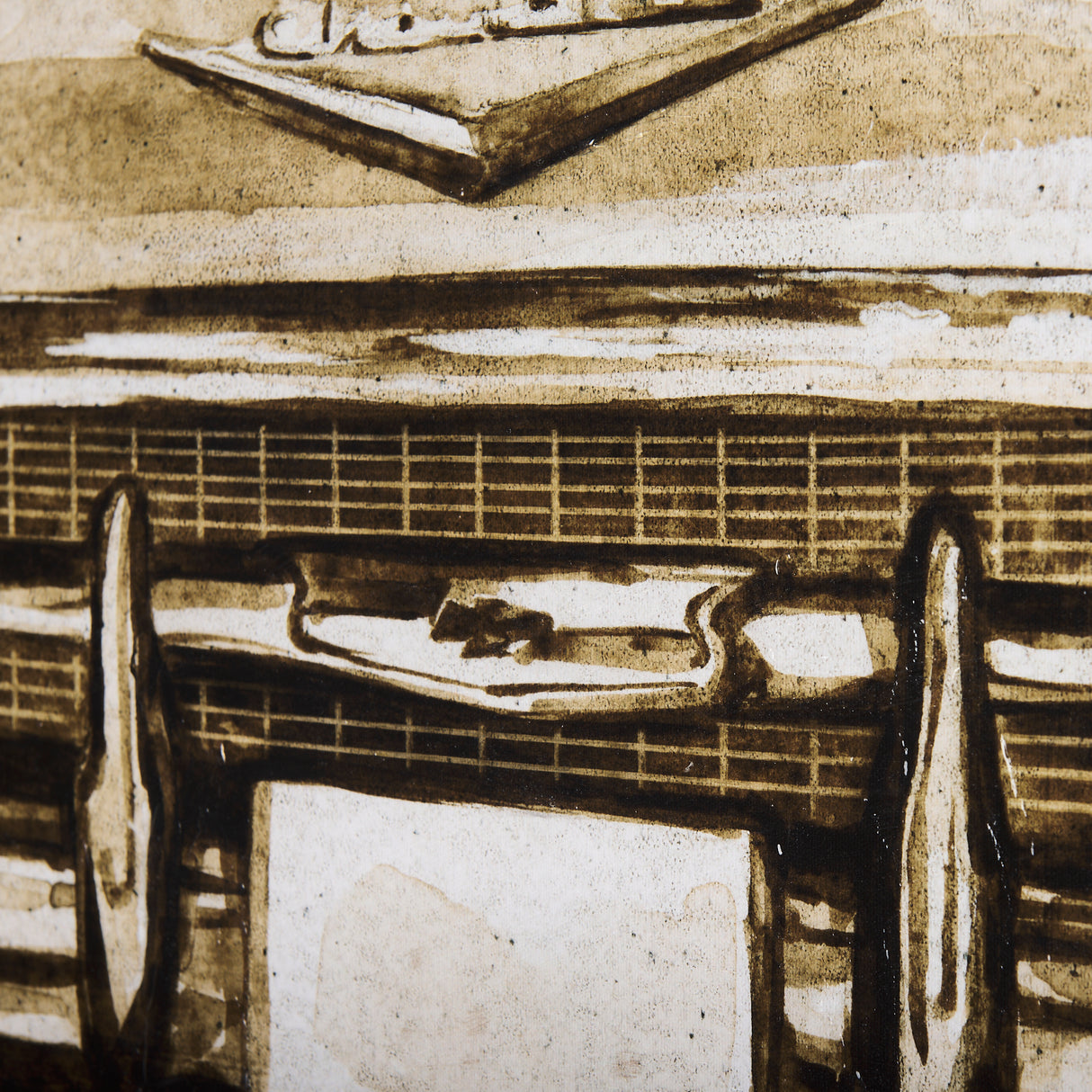 Vintage Car Picture IV by Mercana Studio a Hand Embellished Textured Canvas from Mercana - Luna Furniture