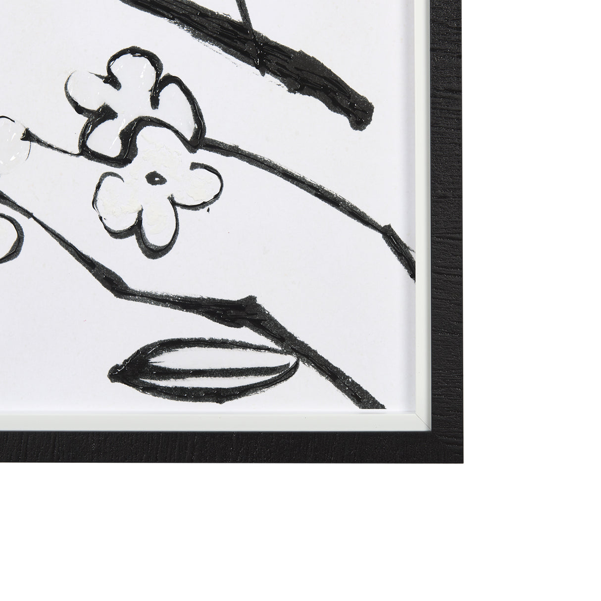 Blossoming Cherry Branch by Mercana Studio Hand Embellished Framed Art Print Matted under Glass from Mercana - Luna Furniture