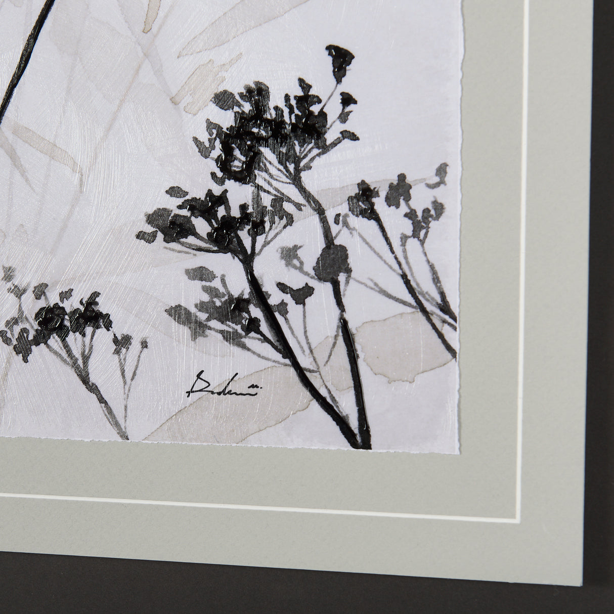 Meadow R by Mercana Studio a Hand Embellished Textured Framed Art Print Matted under Glass from Mercana - Luna Furniture