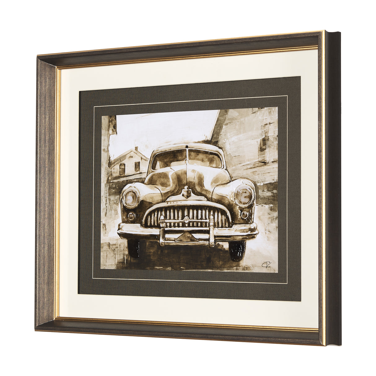 Vintage Car Picture III by Mercana Studio Hand Embellished Framed Art Print Matted under Glass from Mercana - Luna Furniture