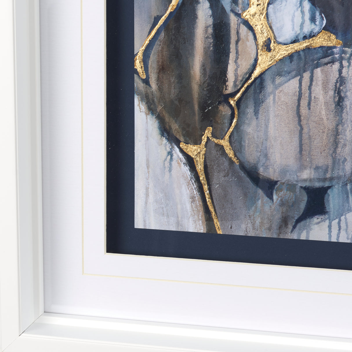 River Rocks by Liz Jardine a Hand Embellished Textured Framed Art Print Matted under Glass from Mercana - Luna Furniture