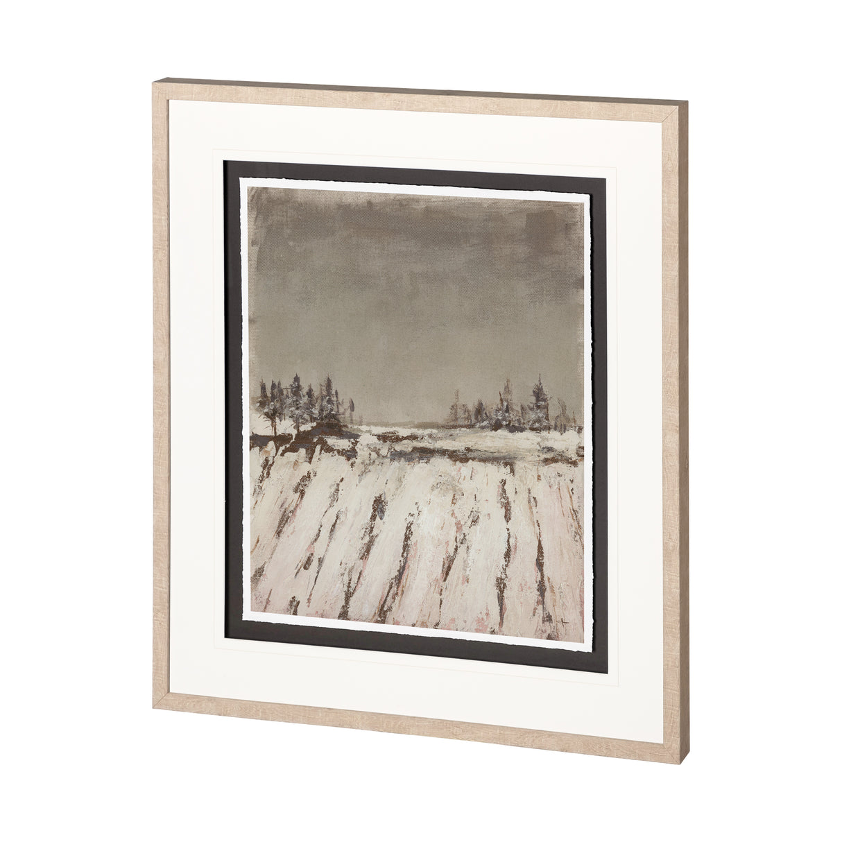 Silent Snow II by Jonathan Klassen a Hand Embellished Textured Framed Art Print Matted under Glass from Mercana - Luna Furniture