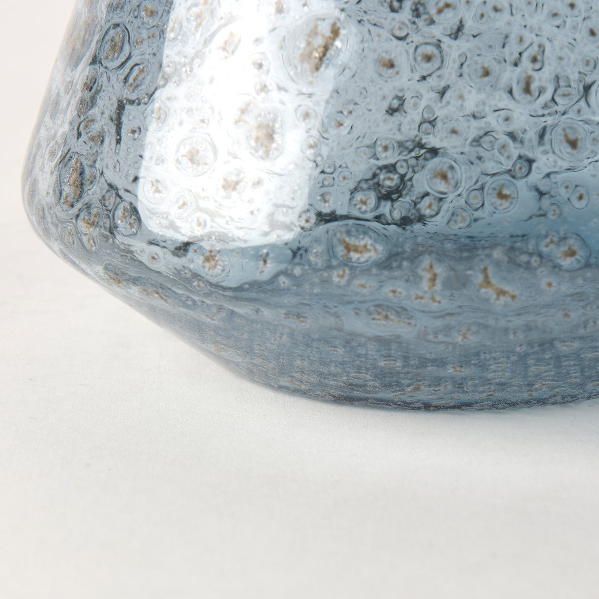 Robyn Short Blue Glass Vase from Mercana - Luna Furniture