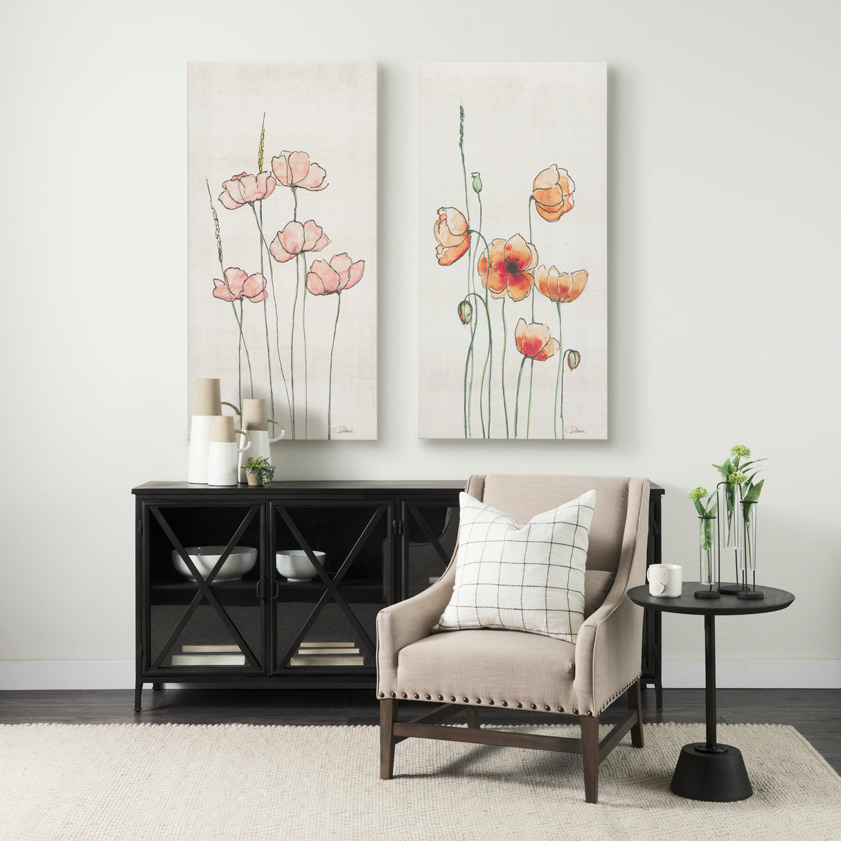 Meadow flowers II by Mercana Studio a Hand Embellished Textured Canvas from Mercana - Luna Furniture