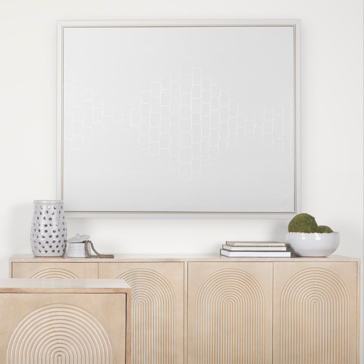 Sugar Cube by Studio M a handmade Original Framed Canvas Artwork from Mercana - Luna Furniture