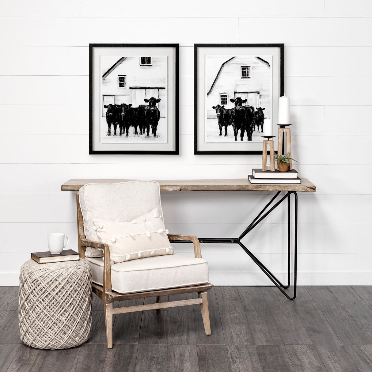 Standing Around II by Ethan Harper a Hand Embellished Textured Framed Photo Art Print Matted under G from Mercana - Luna Furniture