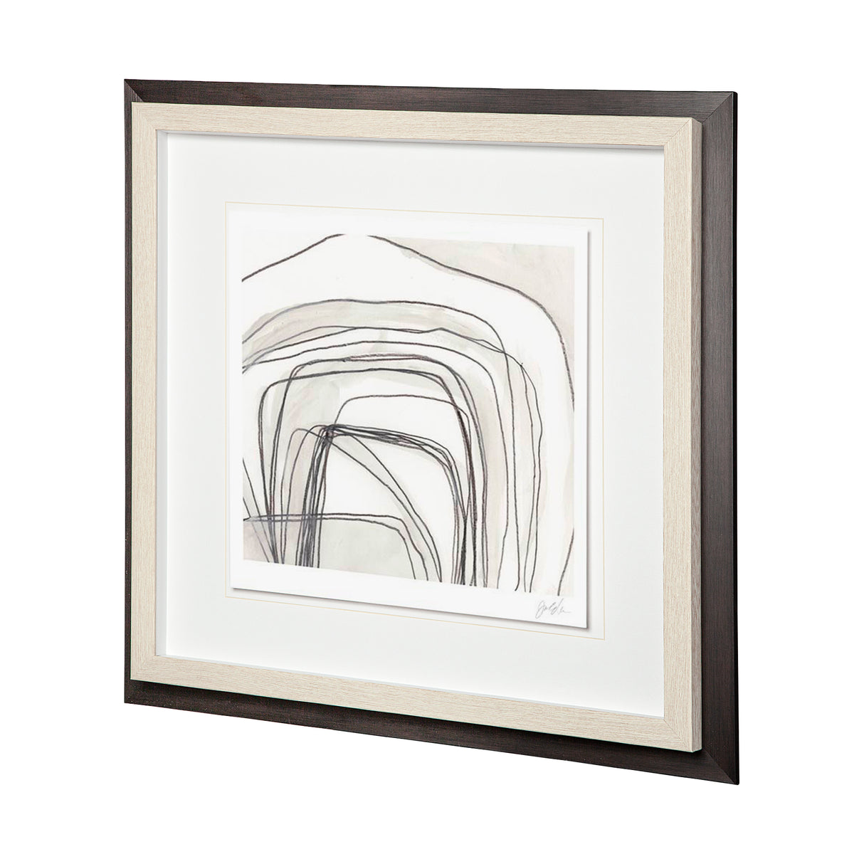 Custom Abstract Logic III by June Vess a Framed Art Print Matted under Glass from Mercana - Luna Furniture