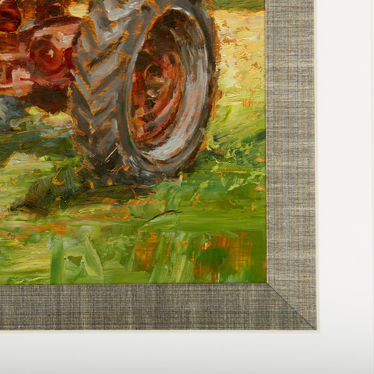 Rustic Tractors II by Mercana Studio a Hand Embellished Textured Framed Art Print Matted under Glass from Mercana - Luna Furniture