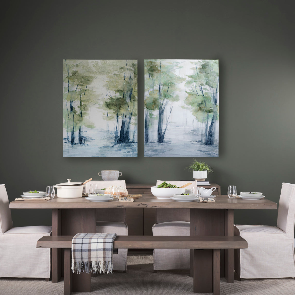 Forest Dew I by Melody Ducharme a Hand Embellished Textured Canvas from Mercana - Luna Furniture