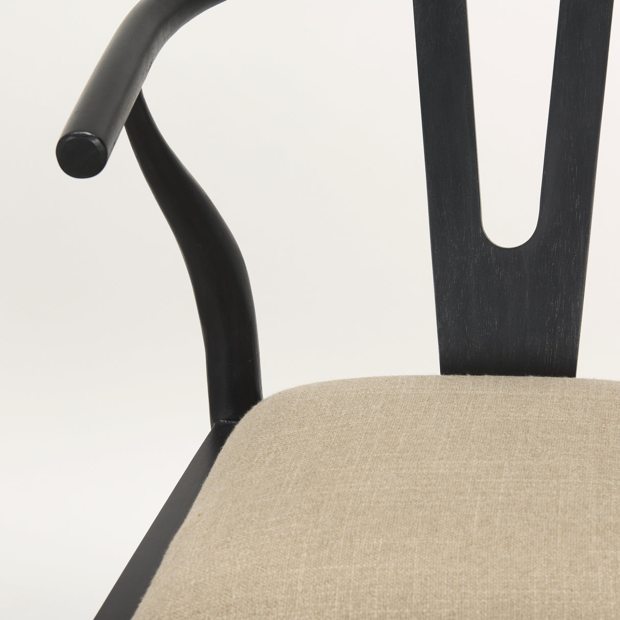 Trixie Black Wood Frame w/ Dark Taupe Fabric Seat Bar Stool from Mercana - Luna Furniture