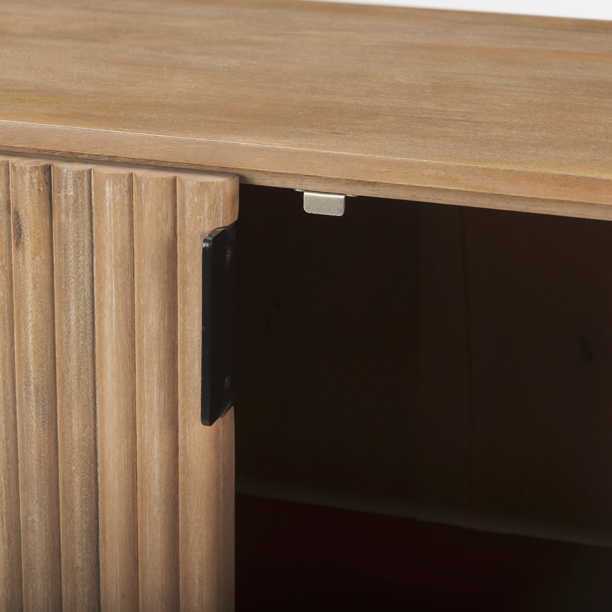 Terra Light Brown Wood Fluted Sideboard from Mercana - Luna Furniture
