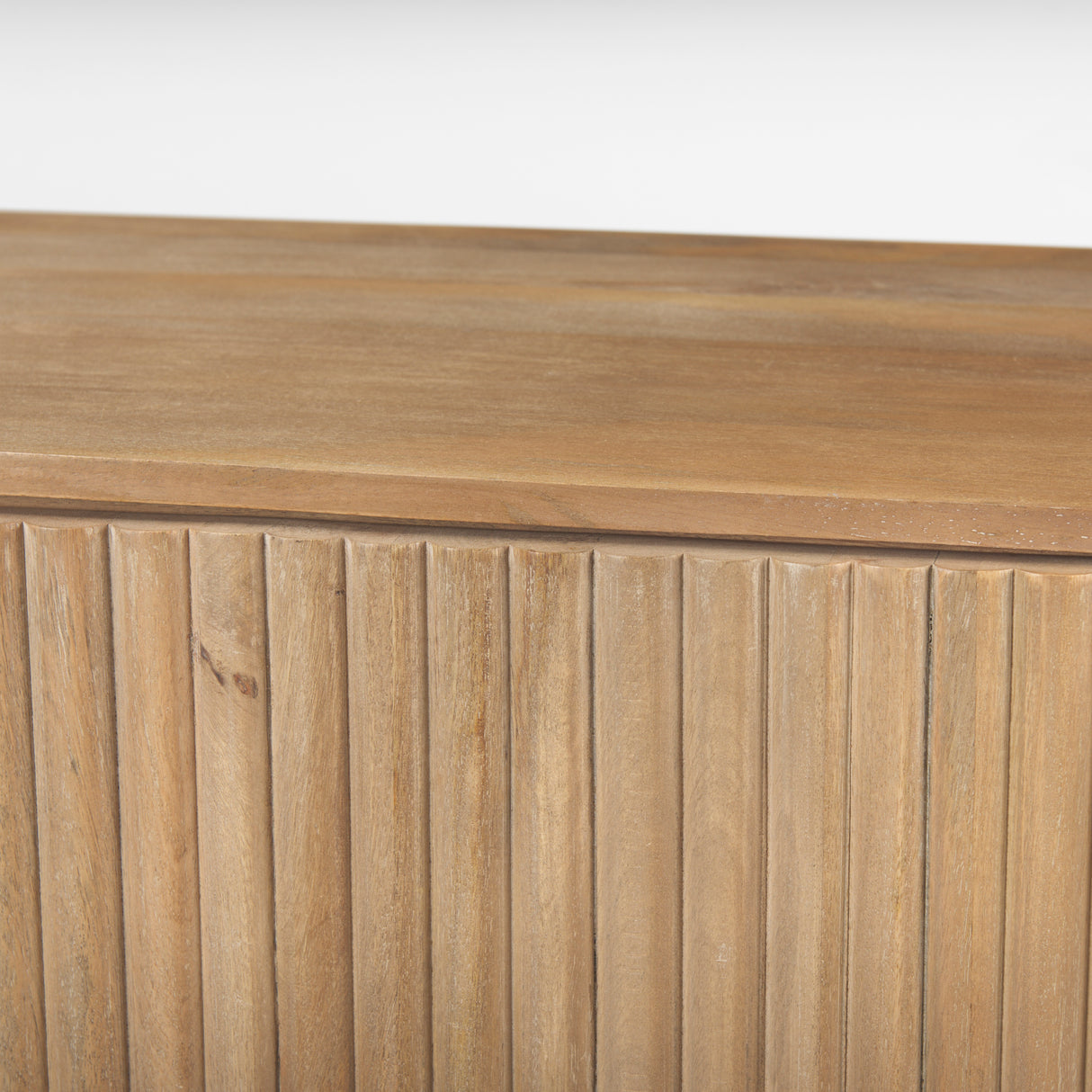 Terra Light Brown Wood Fluted Sideboard from Mercana - Luna Furniture