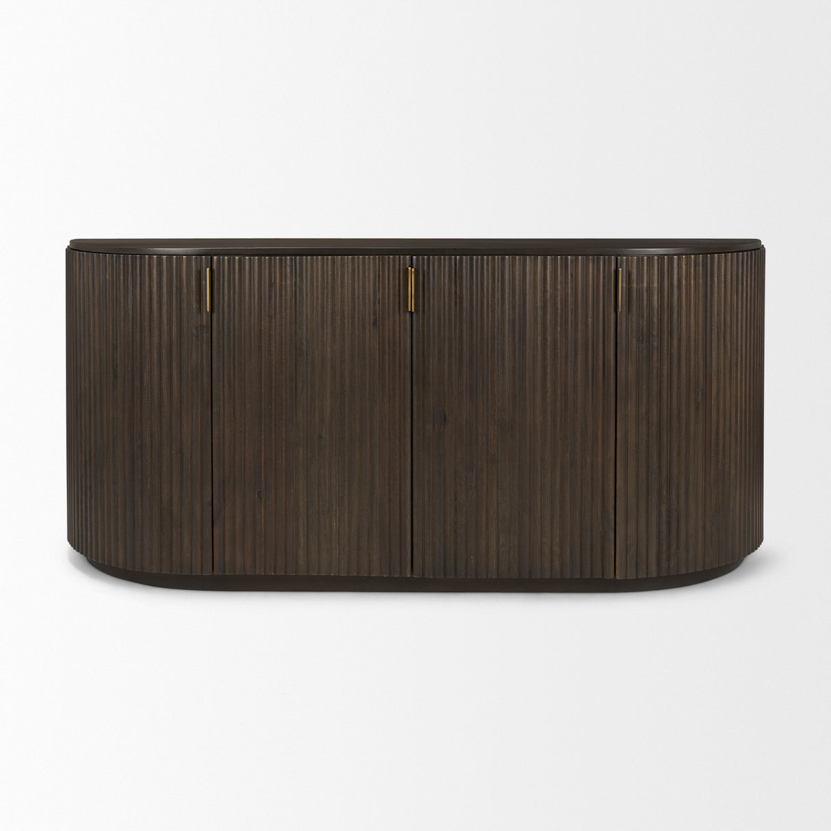 Terra 72L x 18W x 32H Dark Brown Wood Fluted Sideboard from Mercana - Luna Furniture