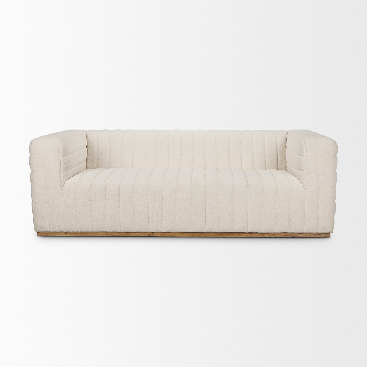 Ricciardo Cream Boucle 3-Seater Sofa from Mercana - Luna Furniture