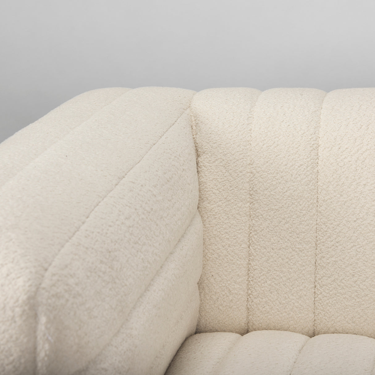 Ricciardo Cream Boucle Upholstered Arm Chair from Mercana - Luna Furniture